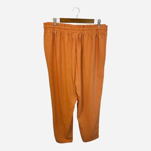 Everyday Jones Coral Cropped Pants Plus Size 1X Athleisure Drawstring Pockets - Picture 3 of 9